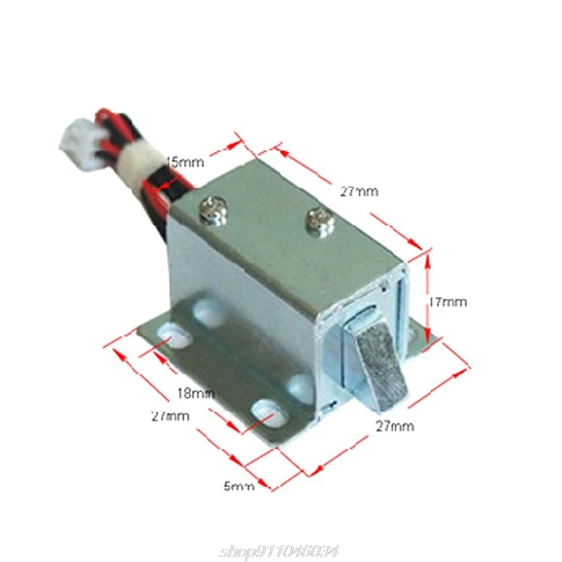 

Electronic Lock Catch Door Gate 12V 0.4A Release Assembly Solenoid Access J08 21 Dropship