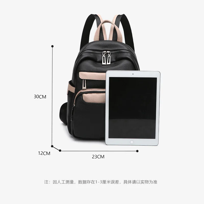 

Leather Backpack Women Soft Travel Small School Bags for Teenager Girls Mochila Feminina Back Pack