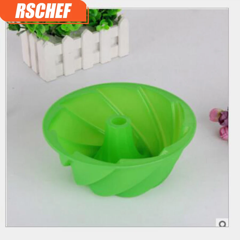 Круглая маленькая силиконовая полая спиральная шифоновая форма для торта