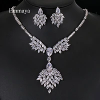emmaya charming decoration for women noble style white color aaa cz exaggerated necklace and earring dazzling jewelry in party