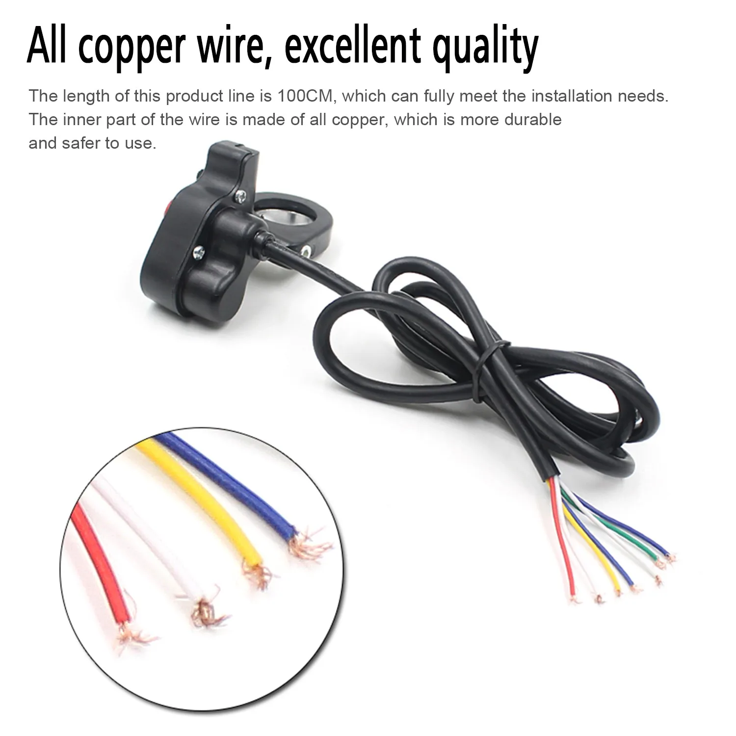

Headlight ON/OFF Motorcycle Switch Outdoor 3 In 1 Accessory Electric Engine
