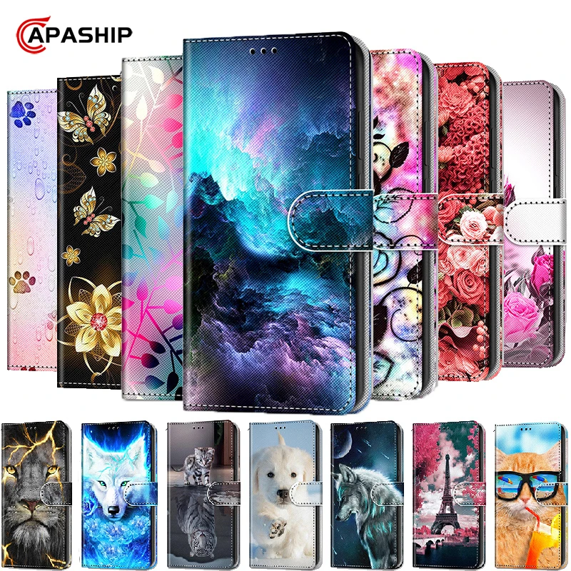 Чехол книжка из ПУ кожи с объемным мультяшным животным для MeiZu 15 lite M6 M6T M8 M15 V8 Pro X8