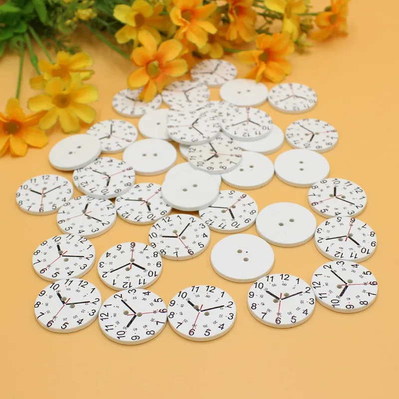 50 шт./Лот, деревянные пуговицы с двумя отверстиями 50 шт./Лот, деревянные пуговицы с двумя отверстиями