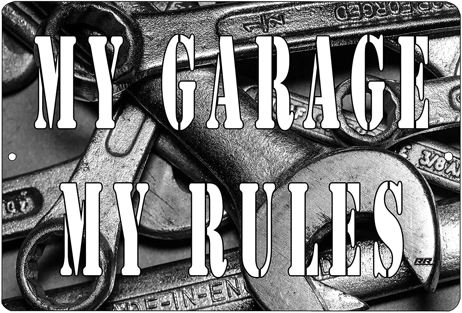 

Rogue River Tactics Funny Machinery Shop Metal Tin Sign Wall Decoration People Cave Bar My Garage My Rules
