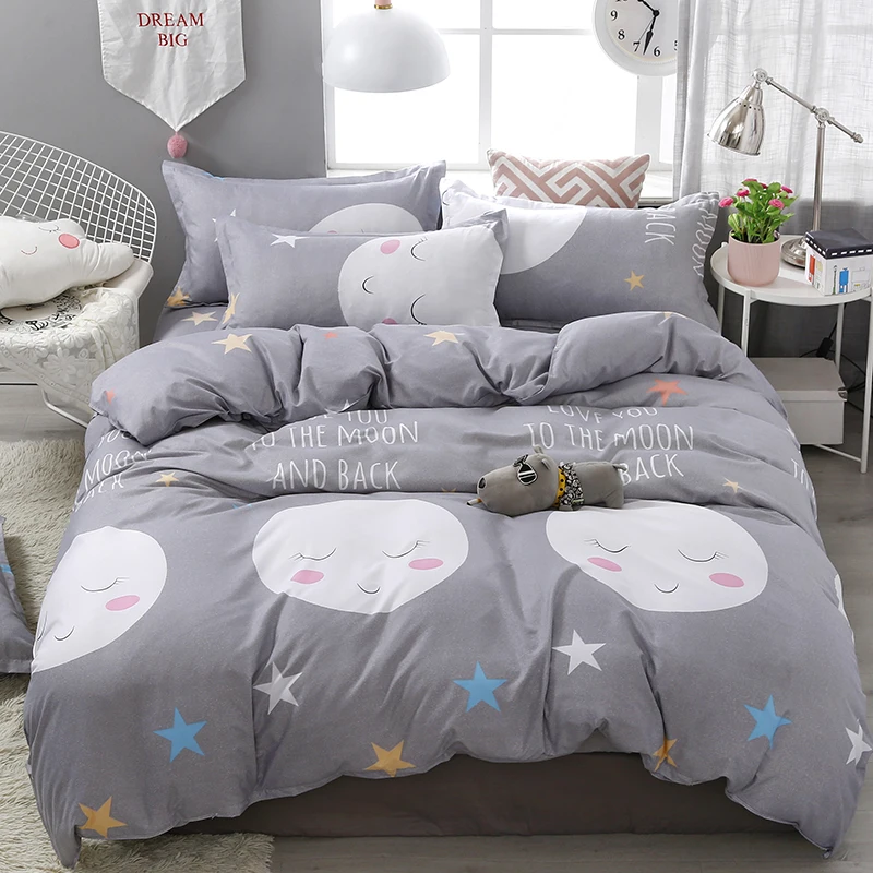

Durable Bedding Set 4 in 1,1 Duvet Cover ,2 Pillow Shams and 1 Bed Sheet Queen ,King ,Twin ,Full Size