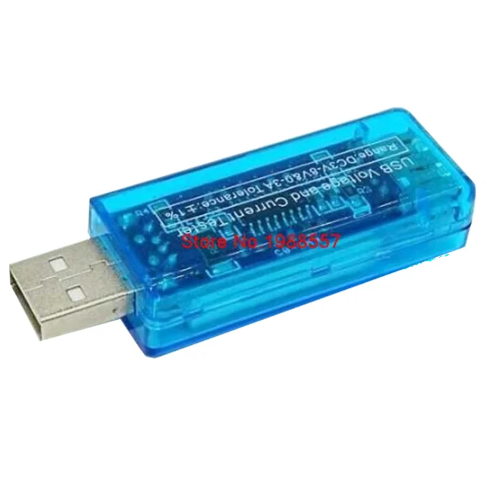 1 шт. двойной USB Мобильный вольтметр тестер Мобильная мощность прозрачный