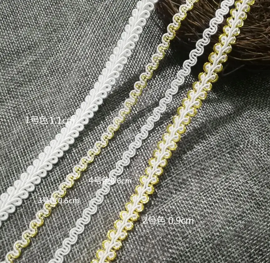 1 ярд высокое качество новейшая Золотая кружевная ткань аппликация кружево