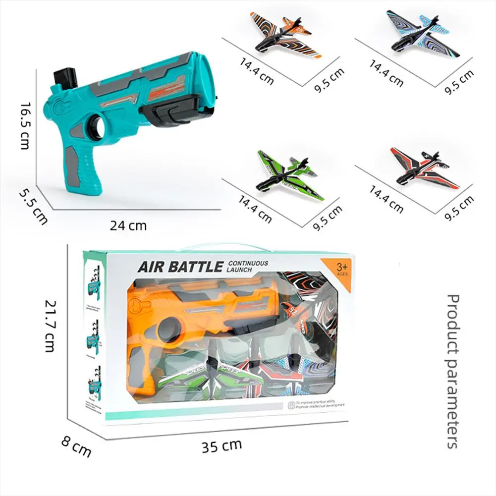 

Bubble Catapult Aircraft Machine Children Outdoor Toys One-click Ejection Model Foam Airplane Toy