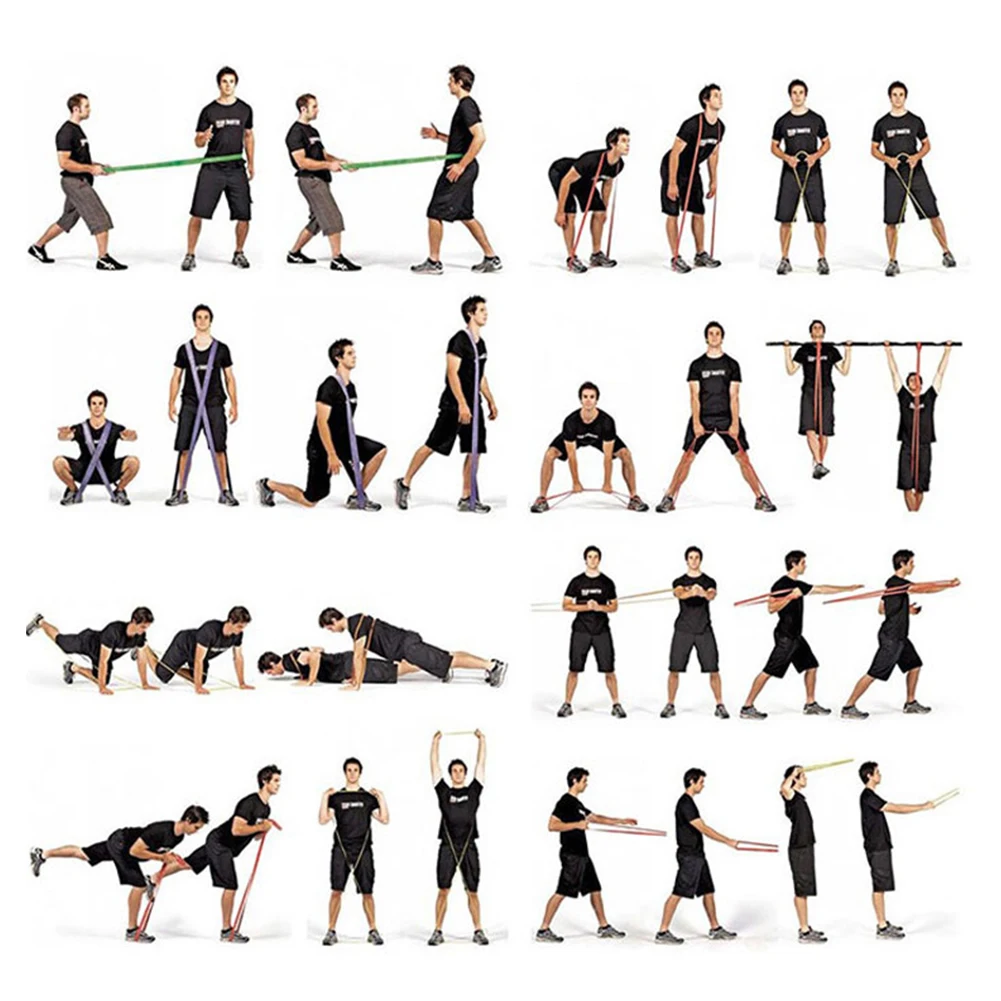 Gym Fitness Equipment Ketegangan Loop Cincin Yoga Lateks Tarik Tali Kekuatan Pelatihan Latihan Elastis Perlawanan Band Expander