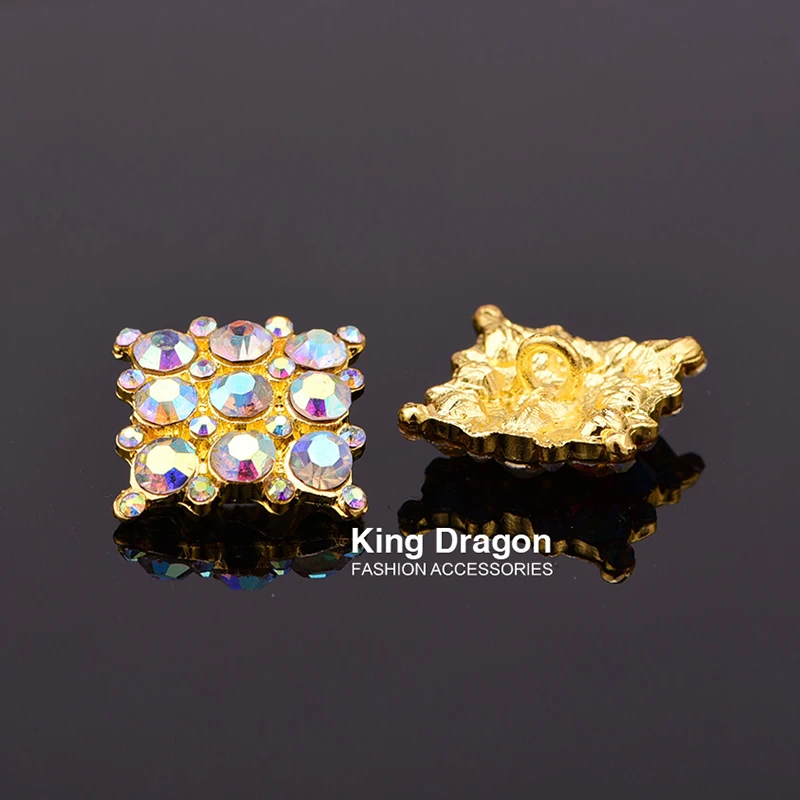 Новое поступление кнопки AB со стразами задняя часть хвостовика 5 шт./лот 15 мм