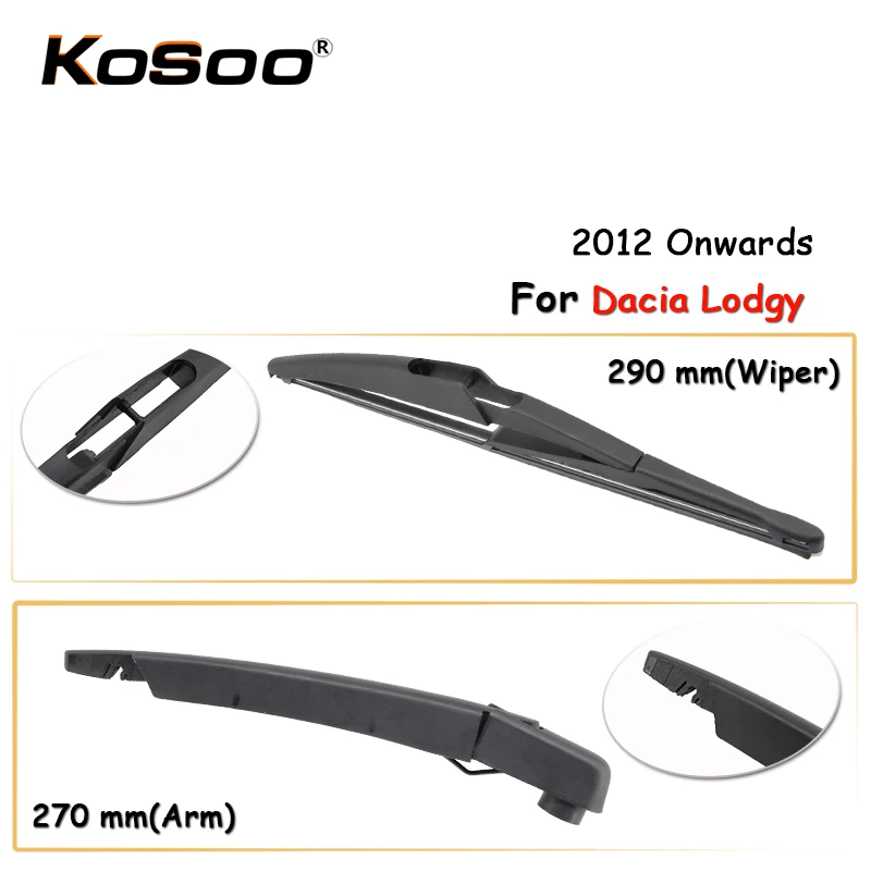 

KOSOO Auto Rear Window Windshield Wiper Blades Arm Car Wiper Blade For Dacia Lodgy,290mm 2012 Onwards,Car Accessories Styling