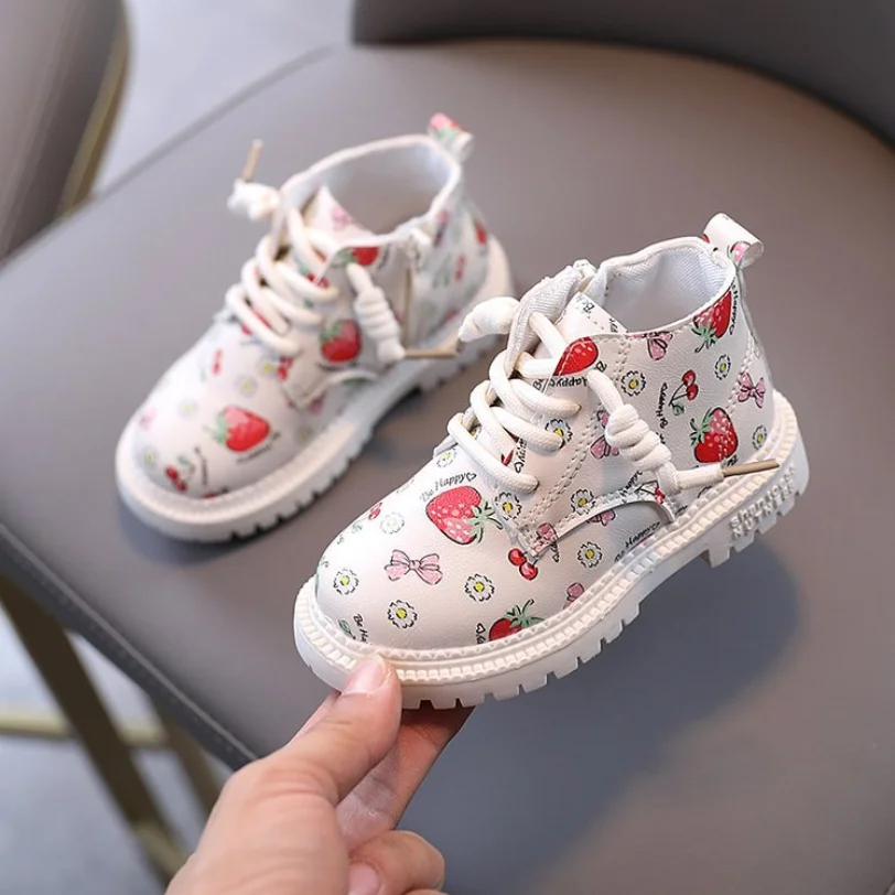 2020 новые осенние милые ботинки для девочек кожаные модные детские короткие