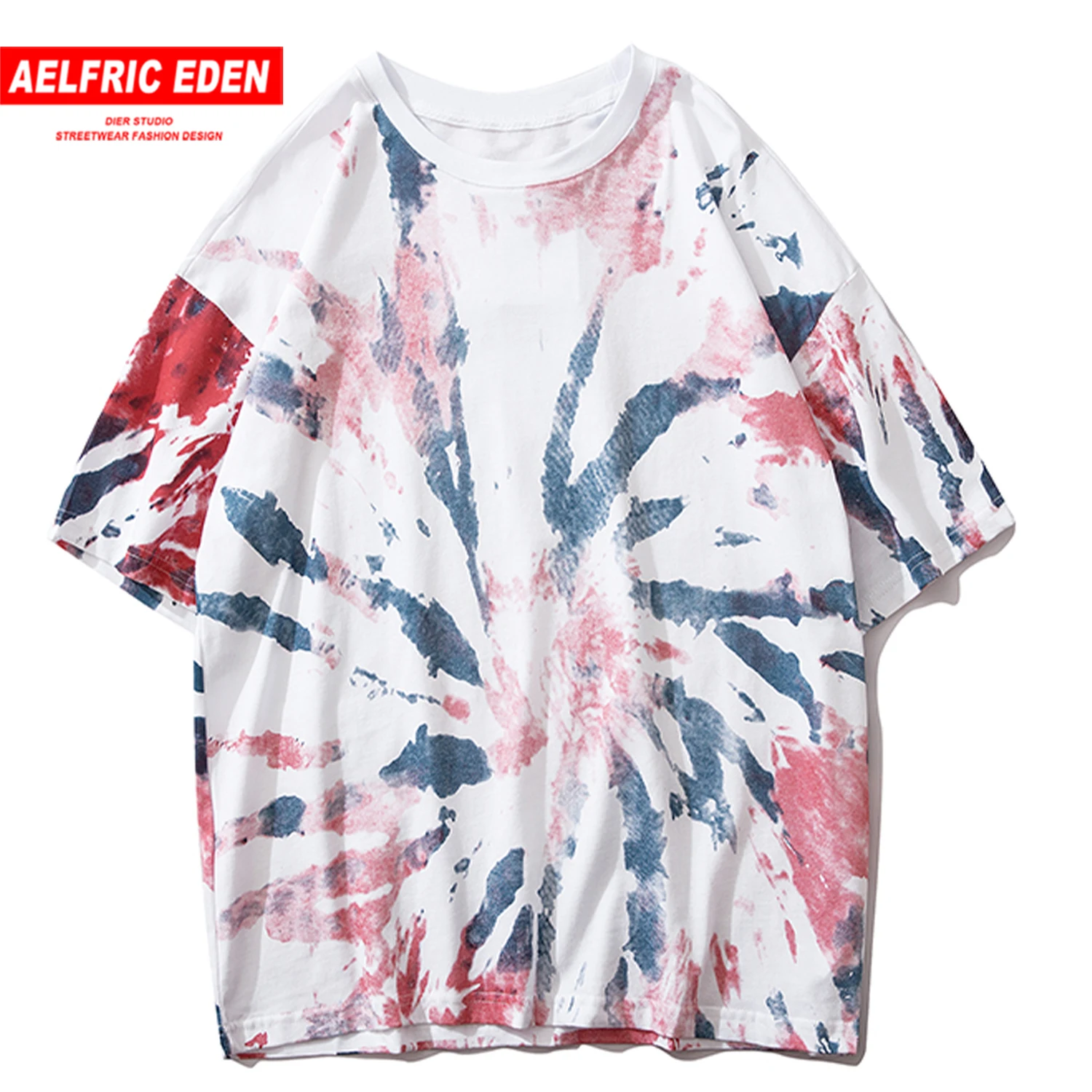 Мужская футболка в стиле хип хоп с цветными блоками повседневная хлопковая