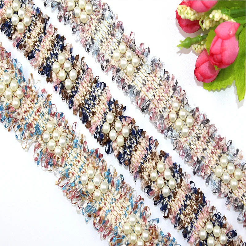 1 ярдов/партия Корейская маленькая жемчужная кружевная лента ширина 3 см