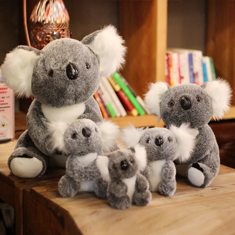 Simulation Koala Plush Toys White/Gray Mother and Son Doll Soft Kids Birthday Christmas Gift | Игрушки и хобби