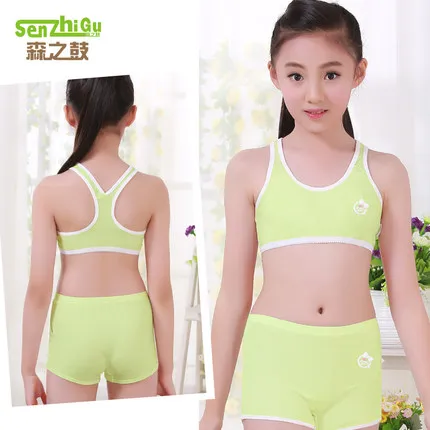 Grass green Комплект из 2 предметов нижнее белье для девочек, жилет для девочек бюстгальтер из модала для девочек костюм с бюстгальтером для девочек Летний Тонкий мягкий жилет без стальных колец - Цвет: Grass green
