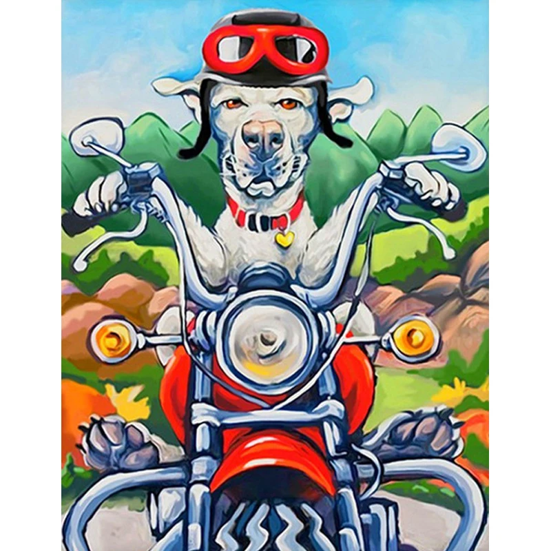 

Full square/Round 5D DIY Diamond Embroidery Animal Locomotive Dog Diamond Painting Cross Stitch Rhinestone Mosaic Decor DCC16