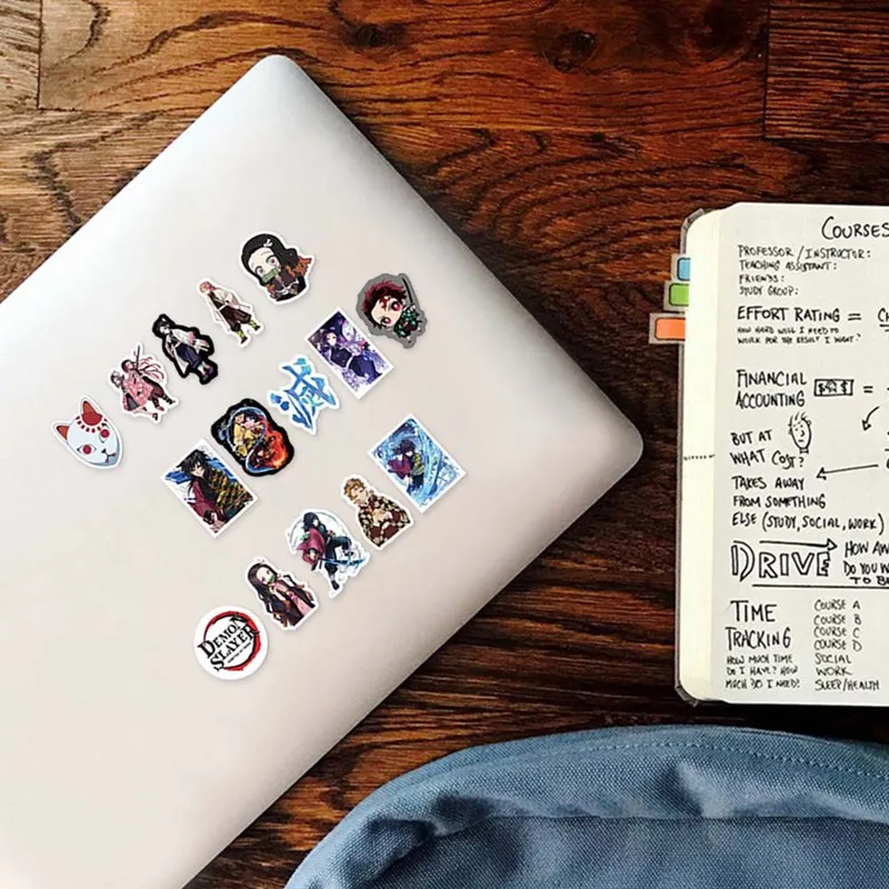 

50PCS Hot Japan Anime Kimetsu No Yaiba Stickers For Guitar Laptop Skateboard Demon Blade Slayer Sticker