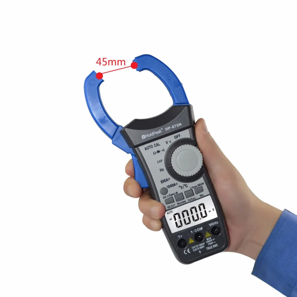 HoldPeak цифровой мультиметр с зажимом AC/DC BT 870N автоматический калибровочный