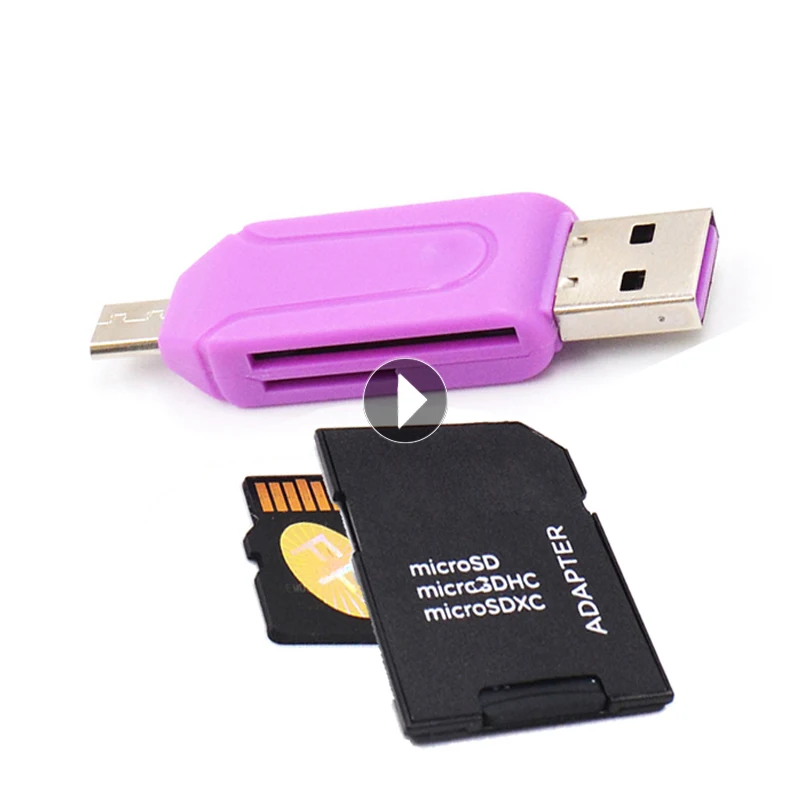 

2021 Micro USB и USB SD/TF/USB2.0 2 в 1 OTG высококачественный кардридер формы адаптер для телефона Android Xiaomi Huawei планшетного ПК