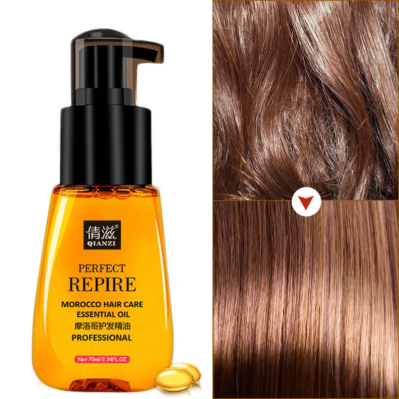 

Repairs Frizzy make hair soft smooth Treatment Hair care 70ml hair oil protects and repairs damaged dryness and improves split .