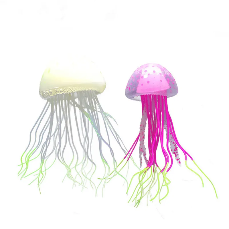 colorful Artificial Swim Glowing Effect Jellyfish Aquarium Decoration Fake Fish Tank Live Plant Luminous Ornament Aquatic Landsc images - 6