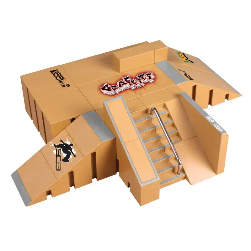 Мини скейтборд из сплава для пальцев Комбинированные игрушки Детский рампа трек