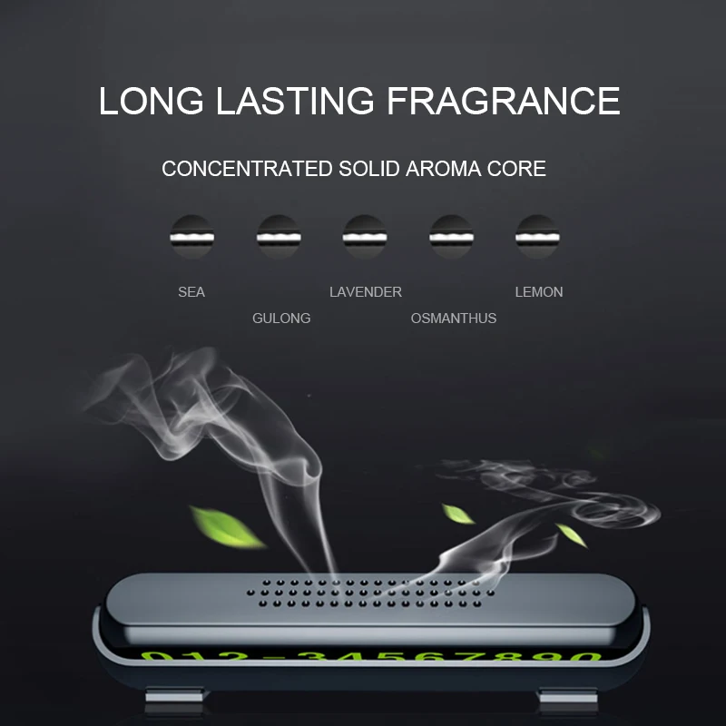 Карта автомобильной временной парковки с ароматерапией телефонная номерная