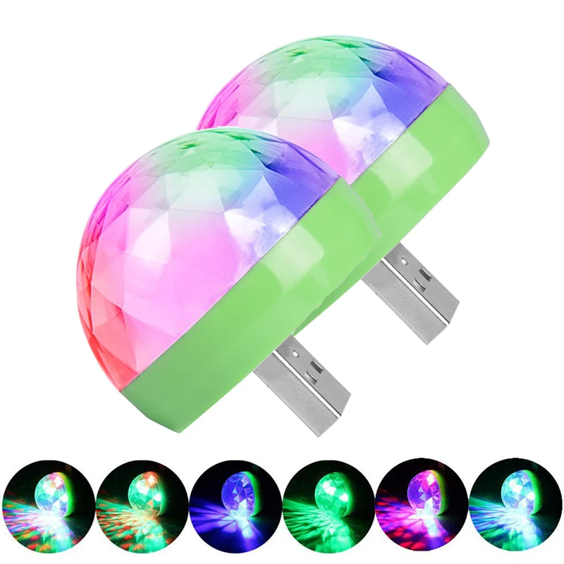 USB светодиодные фонари для вечеринки музыкальный Датчик USB Мини диско DJ сценический световой эффект хрустальный магический шар лампа для дома вечерние караоке