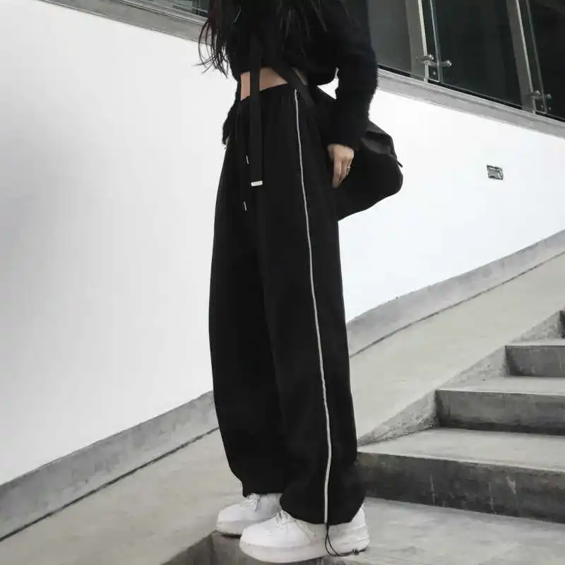 

High Street Pants Women's Ins Trendy Harajuku Style Wide-Leg Pants Spring and Autumn Loose Tappered Slimming All-Matching