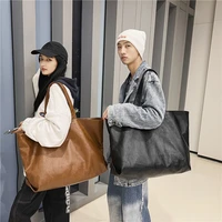 extra big capacity leather tote bags brown black commutting large bags for women fashion women bag brand ladies hand bags