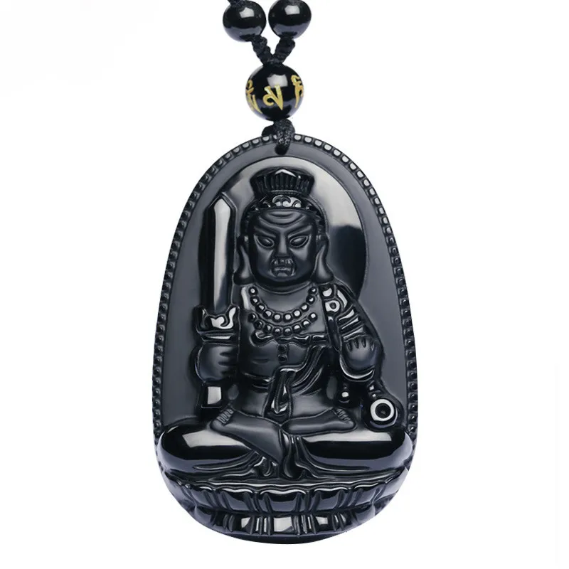 Высокое качество уникальный натуральный черный Обсидиан Резной Будда