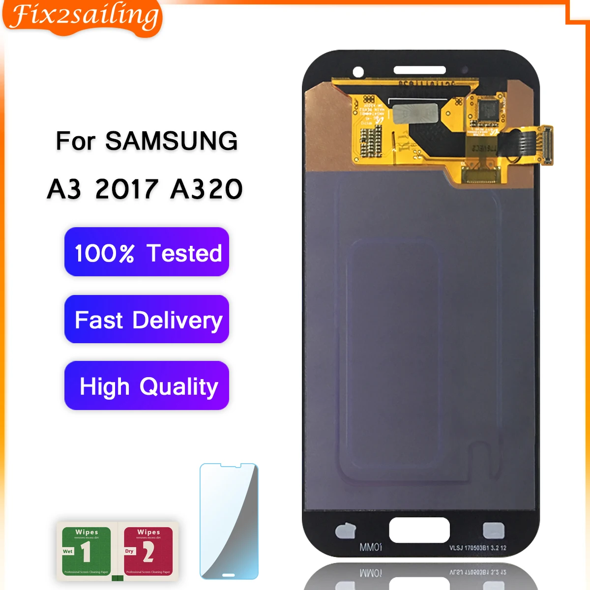 Сенсорный ЖК-дисплей AMOLED для Samsung Galaxy A3 2017 A320 A320M A320Y A320FD 100% тестирование сенсорный