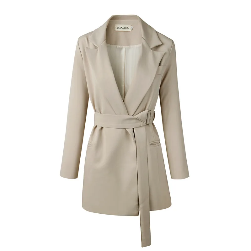 

Women's Dress Elegant Patchwork Spring Winter 2020 Ladies Long Sleeve Slim Belt Waist Mini Dresses Notched Evening Party Dress