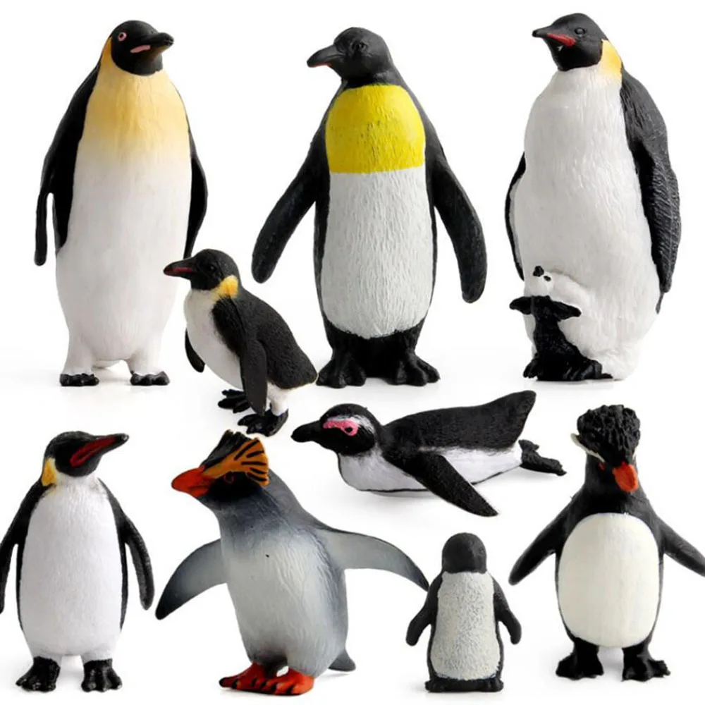 

Simulation Animal Model Figure Girls Boys Children Toys Cute Solid Sea Life Penguin Car Ornaments Kids Learning Education Gift