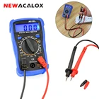 Цифровой мультиметр NEWACALOX, тестер переменногопостоянного тока, амперметр, вольтметр, портативные зажимы, тестер емкости, автомобильный аккумулятор, тестер