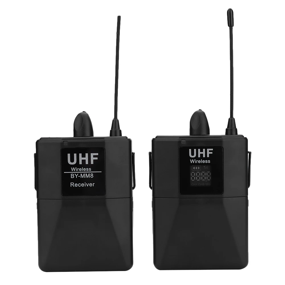 20 канальный UHF Беспроводной петличный микрофон Системы с мини поясной передатчик