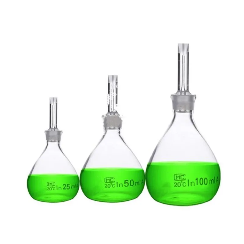 

Glass Pycnometer 10ml-100ml, experimental instrument liquid solid powder density temperature