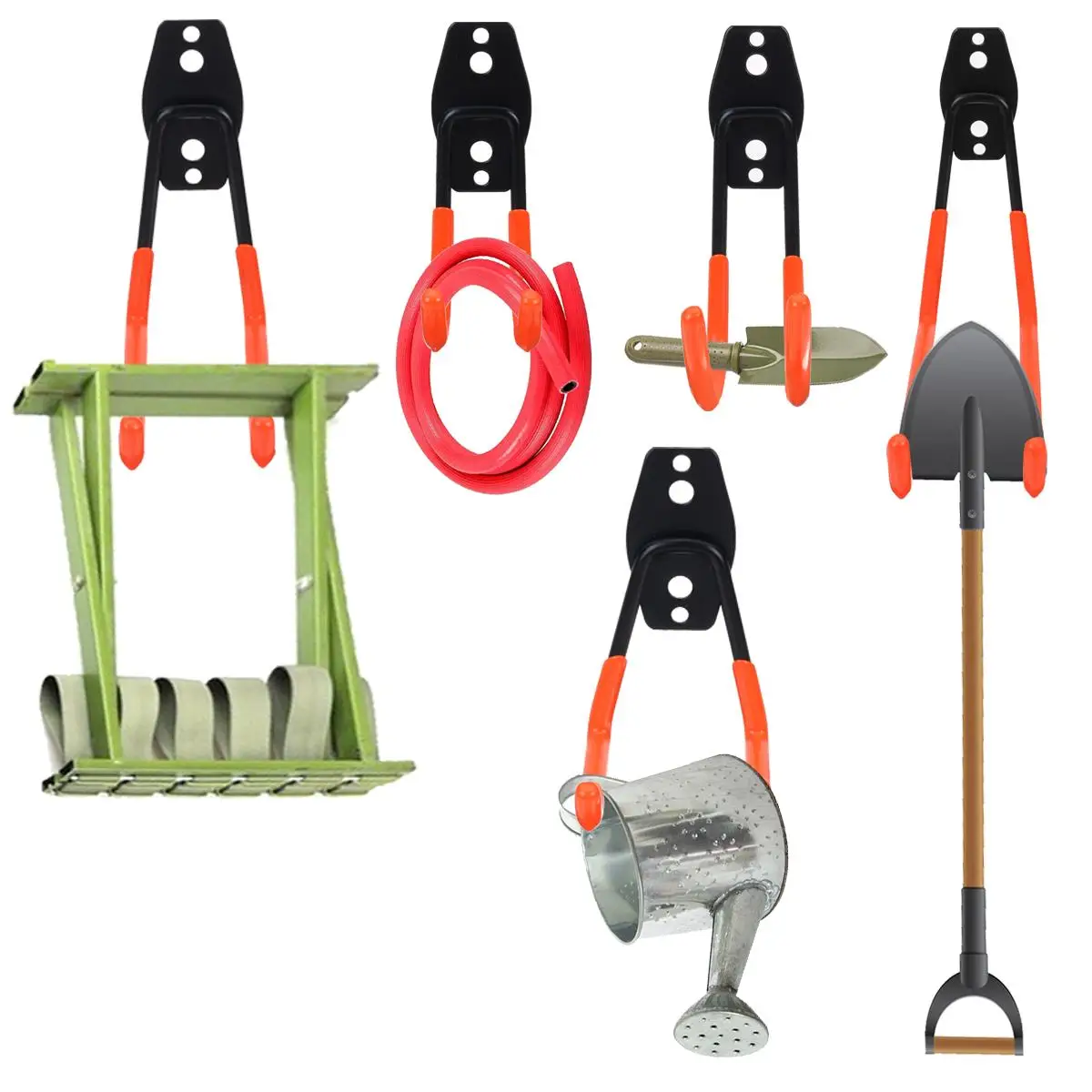

8 Pack Heavy Duty Metal Hook Garage Organizer Wall Mount Bicycle Hanger Hooks Wall Mount Anti-slip Storage Hook Garden Tool