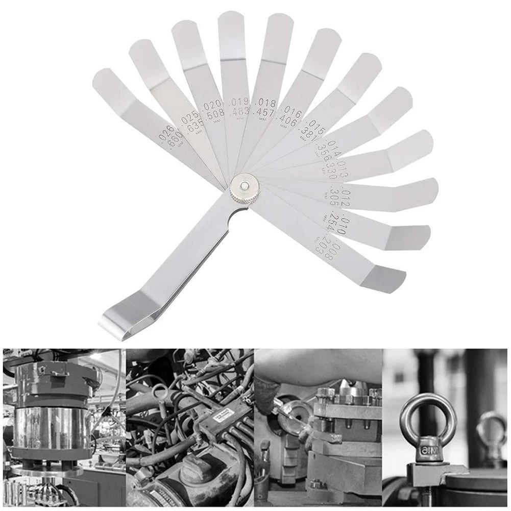 Щуп из нержавеющей стали с 16 лезвиями для измерения толщины зазора | Инструменты
