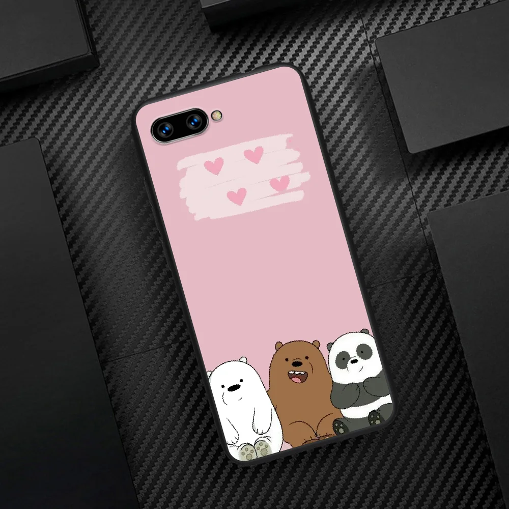 

Cute Cartoon We Bare Ice Bear Phone Case Cover Hull For HUAWEI Honor 6A 7A 7C 8 8A 8S 8x 9 9x 10 10i 20 Lite Pro black