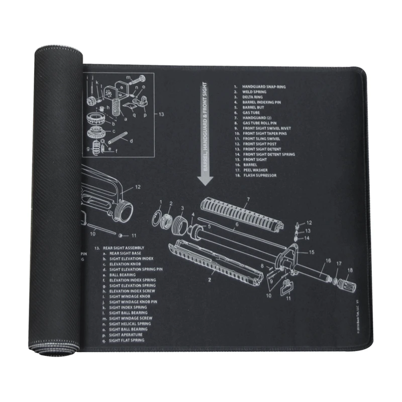 AR-10 MP5 1894 Gloc SKS пистолет для чистки резиновый коврик нескользящий чистящий коврик с схемой деталей и инструкциями оружейный коврик