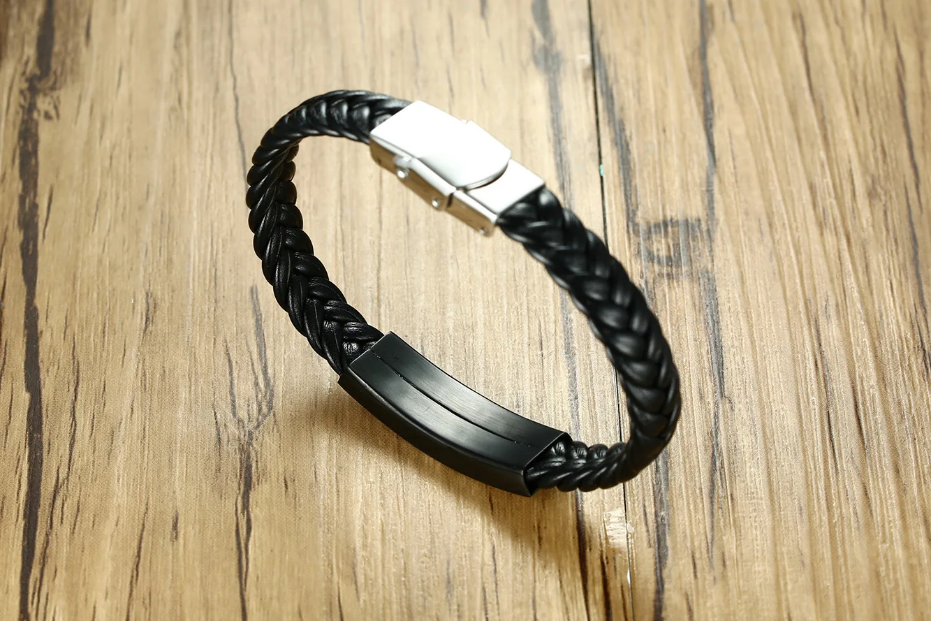

FNL new arrival TEE12 hot jewelry most popular bracelet for man birthday gift balck color colors good quality stainless steel