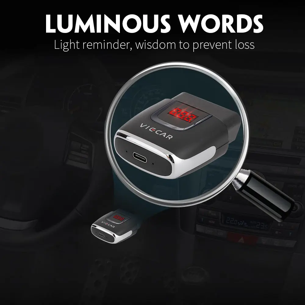 Диагностический сканер VIECAR OBD2 Elm327 V2.1 V2.2 V1.5 Bluetooth Wi-Fi Type-C подключение для iOS Android