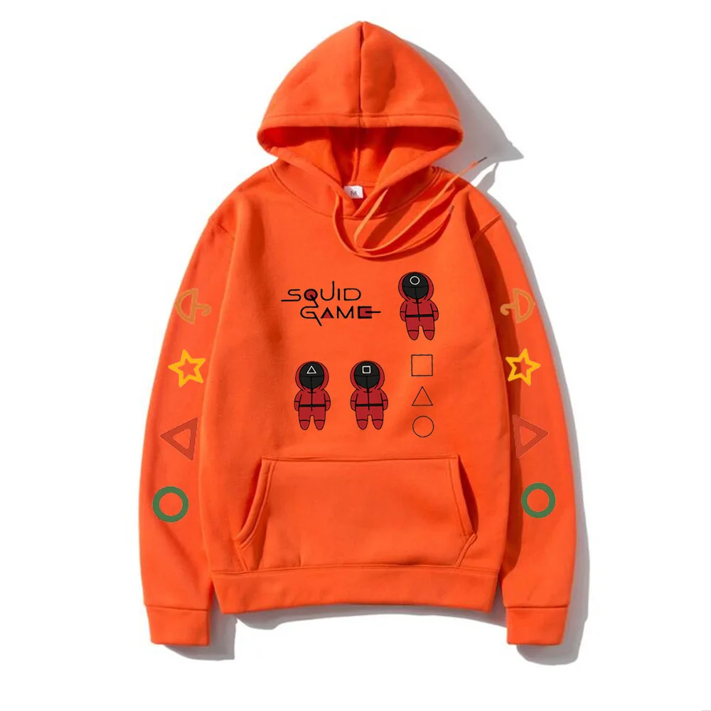 

Squid Game Hoodies Korean Round Six boys Print Streetwear Men Women Oversized Sweatshirts Hoodie TV Squid Game Pullover