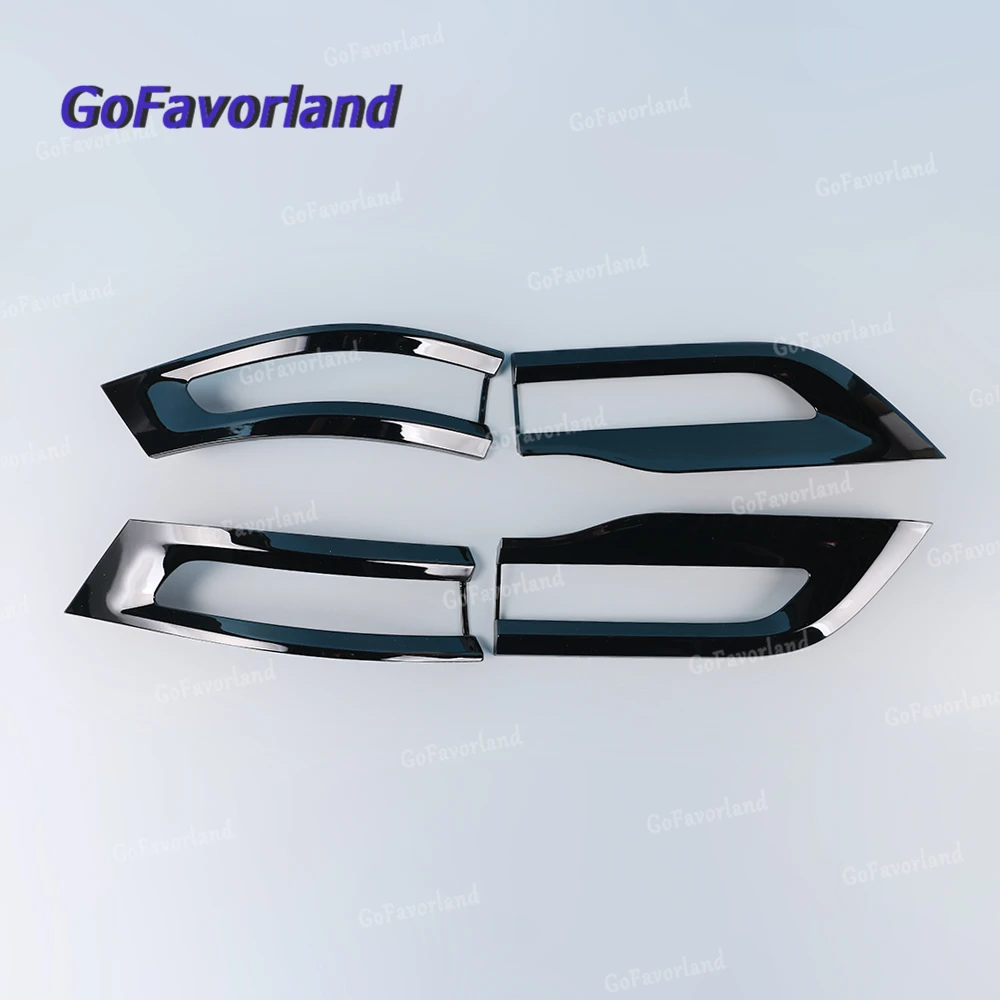 

4 Set Black Inner & Outer Taillight Bezels Kit 68220970AA 68220968AA 68219813AA 68219812AA For Jeep Grand Cherokee 2014-2020