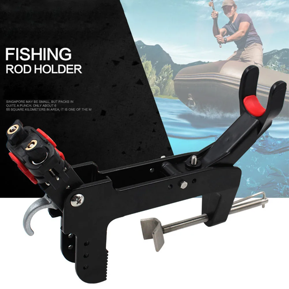 

Fishing Rod Holder Bracket Aluminum Alloy 360 Degrees Rotatable Quick Release Adjustable Boat Mount Protect Tackle Accessories