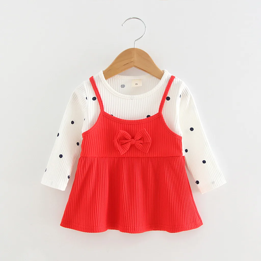 Корейские платья для девочек модная одежда детей Детская футболка с длинными