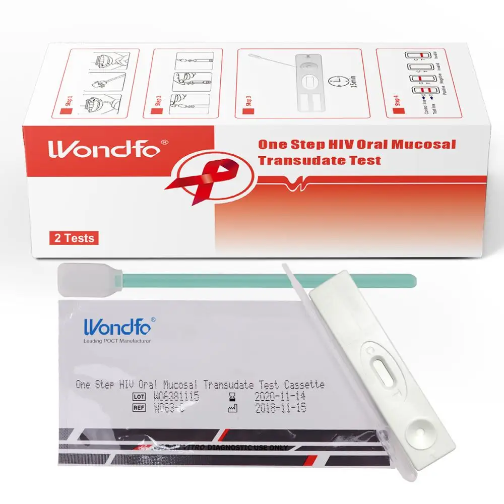 Тест комплекты Wondfo на ВИЧ и слюну одноступенчатый тест слизию ротовой полости