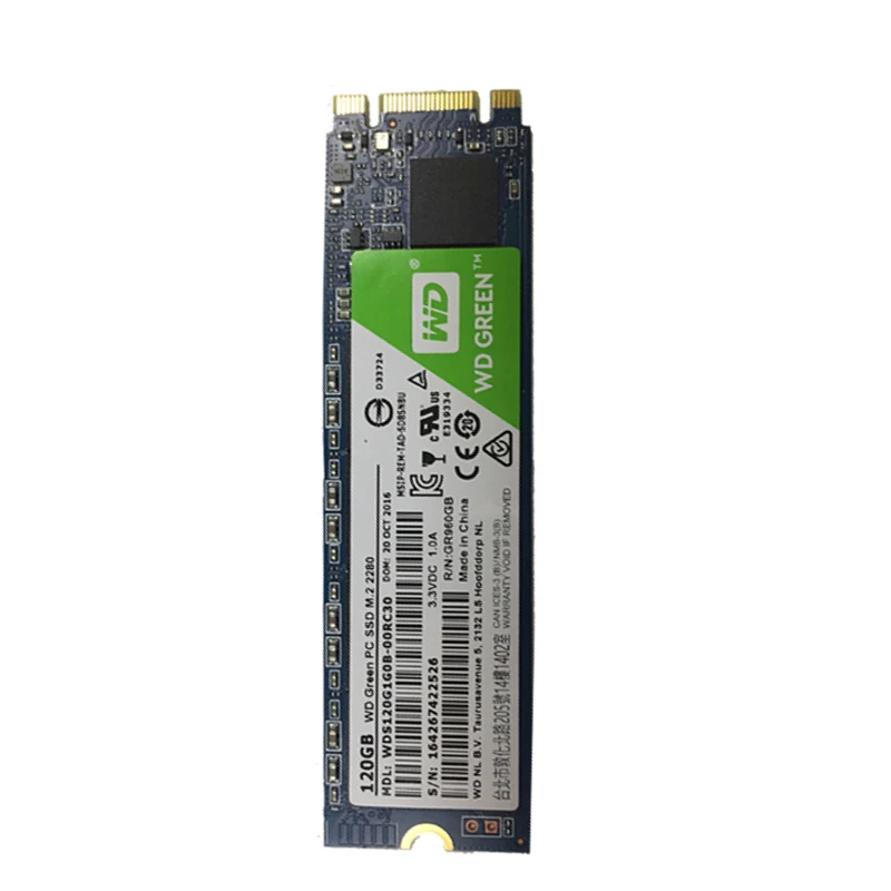 Внутренний твердотельный накопитель WD Green PC SSD 120/240 ГБ 480 M.2 2280 SATA 540|Внутренние